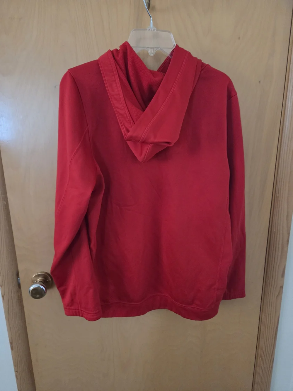 Nike Red Hooded Pullover with Black Swoosh 'FLY'